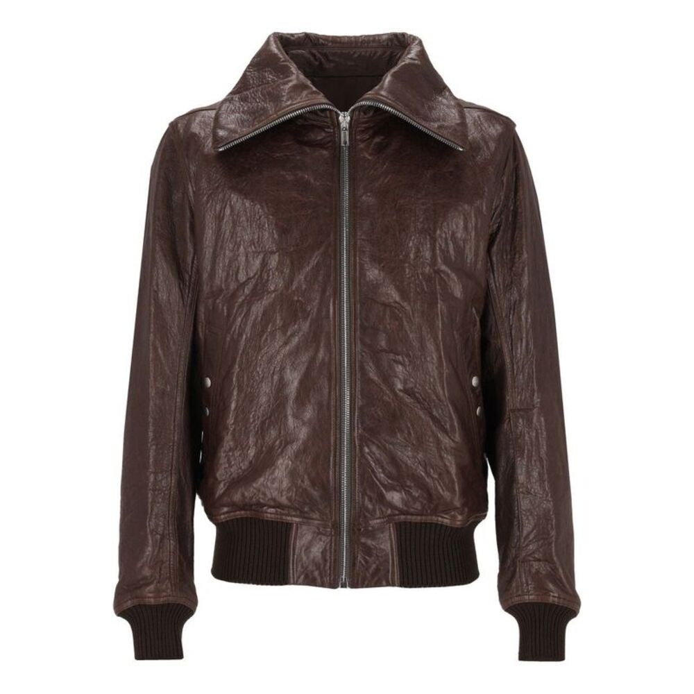 Rick Owens Men Dracuflight Leather Blouson Jacket